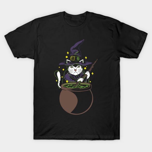 Cat witch T-Shirt by popcornpunk